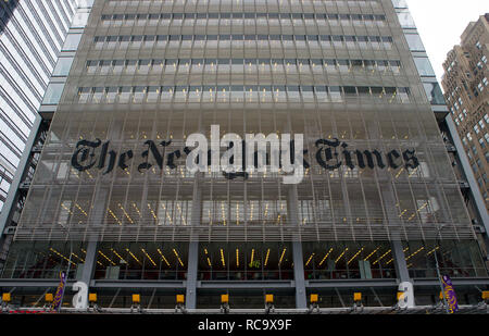 Vue générale de la GV New York Times Building, 620 Eighth Avenue, Manhattan, New York 10018 Banque D'Images