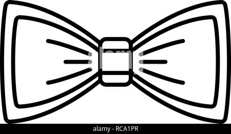 Noeud papillon femme style du contour, icône Illustration de Vecteur