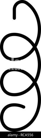 La bobine de torsion, l'icône de style contour Illustration de Vecteur