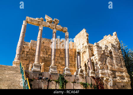 Propileus du Temple de Jupiter à Baalbek, Liban Banque D'Images