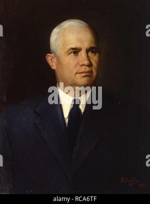 Portrait de l'homme politique Nikita Sergueïevitch Khrouchtchev (1894-1971). Musée : Musée de l'Artillerie, centrale de l'État de Saint-Pétersbourg. Auteur : Sorokin, Ivan Semionovitch. Banque D'Images