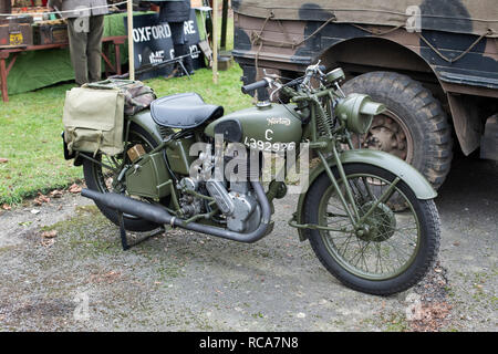 Norton 1940 16 h moto militaire à Bicester heritage centre. Bicester, Oxfordshire, Angleterre Banque D'Images