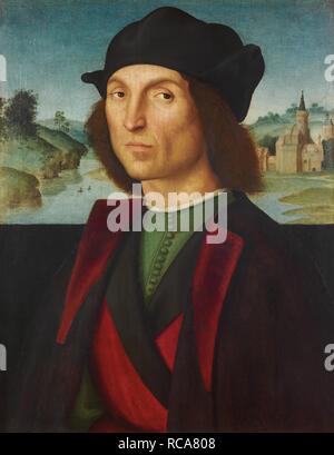 Portrait d'un homme. Musée : Musée du Liechtenstein. Auteur : Raphael (Raffaello Sanzio da Urbino). Banque D'Images