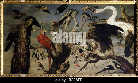 Les concerts de l'oiseau. Musée : Etat de l'Ermitage, Saint-Pétersbourg. Auteur : SNYDERS, Frans. Banque D'Images