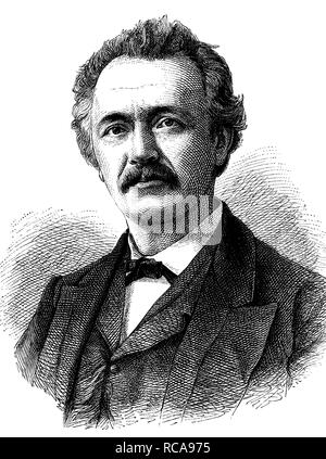 Heinrich Schliemann, 1822-1890, un homme d'affaires allemand et pionnier dans le domaine de l'archéologie, trouvé les ruines de Troie Banque D'Images