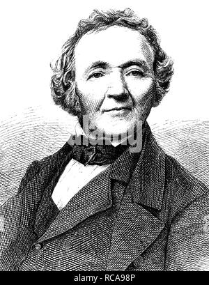 Franz Leopold Ranke, à partir de 1865 von Ranke, 1795-1886, un historien allemand, historiographe de l'État prussien, université Banque D'Images