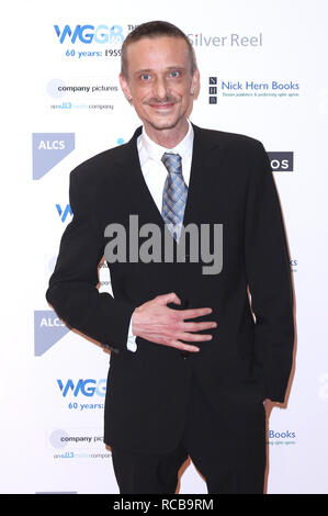 Londres, Royaume-Uni. 14 janvier, 2019. Mackenzie Crook, Writers Guild Awards 2019, Collège royal des médecins, Londres, Royaume-Uni, 14 janvier 2019, photo de Richard Goldschmidt : Riche de crédit Gold/Alamy Live News Banque D'Images