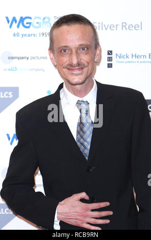 Londres, Royaume-Uni. 14 janvier, 2019. Mackenzie Crook, Writers Guild Awards 2019, Collège royal des médecins, Londres, Royaume-Uni, 14 janvier 2019, photo de Richard Goldschmidt : Riche de crédit Gold/Alamy Live News Banque D'Images