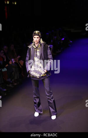Berlin, Allemagne, 14 janvier 2019, Bogner Fashion Show à la Mercedes-Benz Fashion Week (MBFW) Automne / Hiver 2019 eWerk à Berlin à Berlin-Mitte. Credit : SAO frappé/Alamy Live News Banque D'Images