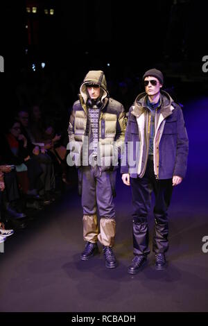 Berlin, Allemagne, 14 janvier 2019, Bogner Fashion Show à la Mercedes-Benz Fashion Week (MBFW) Automne / Hiver 2019 eWerk à Berlin à Berlin-Mitte. Credit : SAO frappé/Alamy Live News Banque D'Images