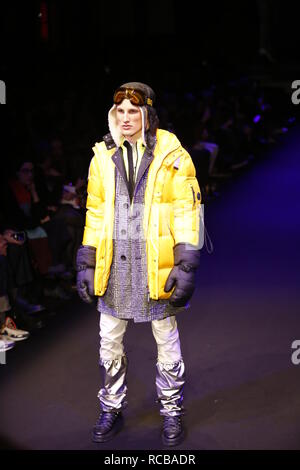 Berlin, Allemagne, 14 janvier 2019, Bogner Fashion Show à la Mercedes-Benz Fashion Week (MBFW) Automne / Hiver 2019 eWerk à Berlin à Berlin-Mitte. Credit : SAO frappé/Alamy Live News Banque D'Images