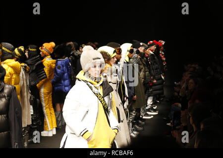 Berlin, Allemagne, 14 janvier 2019, Bogner Fashion Show à la Mercedes-Benz Fashion Week (MBFW) Automne / Hiver 2019 eWerk à Berlin à Berlin-Mitte. Credit : SAO frappé/Alamy Live News Banque D'Images
