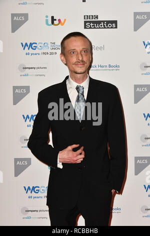 Londres, Royaume-Uni. 14 Jan, 2019. Mackenzie Crook occupe 2019 Writers' Guild Awards au Collège royal des médecins le 14 janvier 2019, Londres, Royaume-Uni : Crédit photo Capital/Alamy Live News Banque D'Images