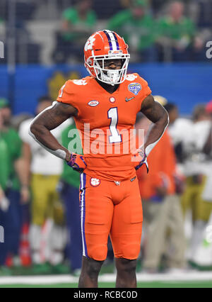 29 décembre 2018, Arlington, TX...Clemson, évoluait Trayvon Mullen (1), en action à la NCAA football Cotton Bowl entre le Clemson Tigers et le Notre Dame Fighting Irish chez AT&T Stadium à Arlington, TX. (Photographe complète absolue et de la société Calomeni Crédit : Joe / MarinMedia.org / Cal Sport Media) Banque D'Images