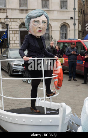 Londres, Royaume-Uni. 15 janvier 2019. Brexit manifestations devant le Parlement à Londres, au Royaume-Uni. Crédit : Jason Wood/Alamy Live News. Banque D'Images