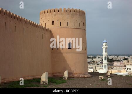 Sine Silas Fort dans Sur, Oman, Péninsule Arabique, au Moyen-Orient, en Asie Banque D'Images