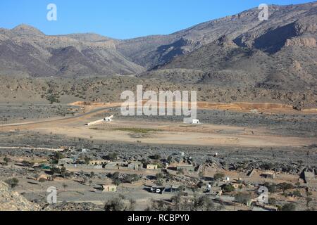 Paysage de Jebel Shams, une chaîne de montagnes dans le centre d'Oman, Oman, Péninsule Arabique, au Moyen-Orient, en Asie Banque D'Images