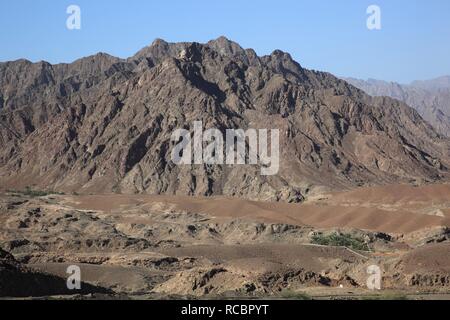 Paysage de Jebel Shams, une chaîne de montagnes dans le centre d'Oman, Oman, Péninsule Arabique, au Moyen-Orient, en Asie Banque D'Images