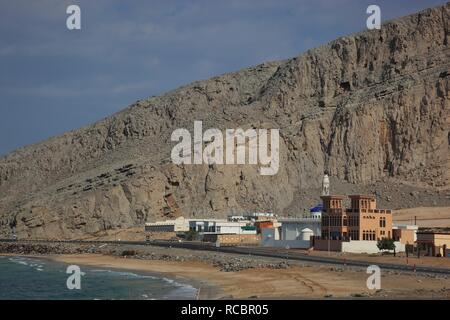 Port de Bukha, dans l'enclave omanaise de Musandam, Oman, Péninsule Arabique, au Moyen-Orient, en Asie Banque D'Images