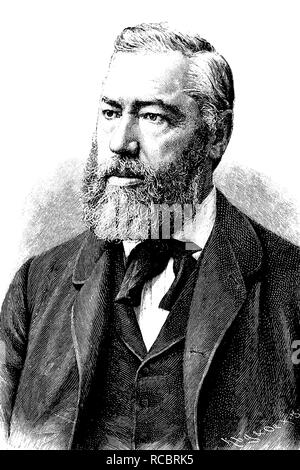 Johannes Scherr, 1817 -1886, un historien de l'art et écrivain allemand, historique de la gravure, 1880 Banque D'Images