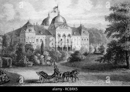 Schloss Palais Grassalkovich ou Goedoello Getterle, ou dans Goedoello, Hongrie, historique de la gravure, 1883 Banque D'Images