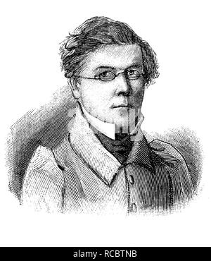 Fritz Reuter, 1810 - 1874, Heinrich Ludwig Christian Friedrich Reuter, considéré comme l'un des plus importants en allemand Banque D'Images