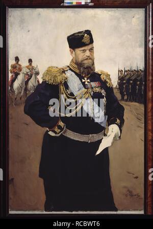 Portrait de l'empereur Alexandre III (1845-1894). Musée : Musée Russe, Saint-Pétersbourg. Auteur : Valentin Alexandrovitch Sérov,. Banque D'Images