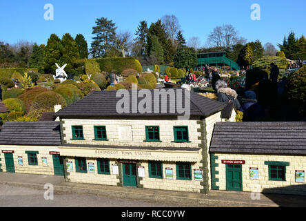 Gare De Beaconst, Chemin De Fer. Bekonscot Model Village, Beaconsfield, Buckinghamshire, Royaume-Uni Banque D'Images