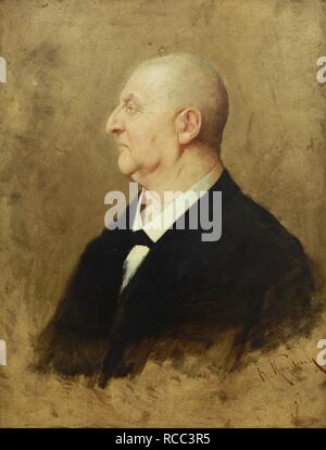 Portrait d'Anton Bruckner (1824-1896). Musée : Landesmuseum, Linz. Auteur : Hermann von Kaulbach,. Banque D'Images