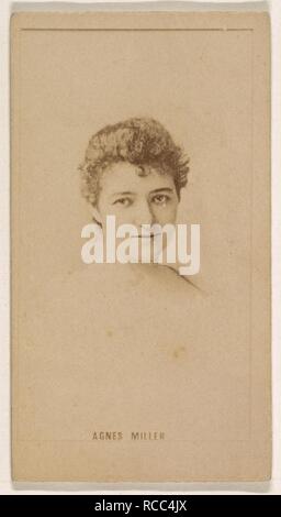 Agnes Miller, à partir de la série des actrices (N245) publié par Kinney frères de promouvoir les cigarettes Sweet Caporal Banque D'Images