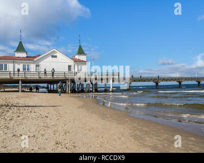 De la mer Baltique Usedom Ahlbeck Pier Banque D'Images