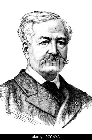 Ferdinand Marie Vicomte de Lesseps, 1805 - 1894, un diplomate français et entrepreneur, erector du Canal de Suez Banque D'Images