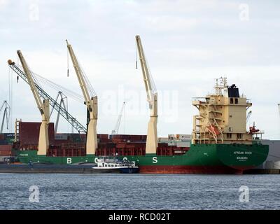 Fleuve d'Afrique (navire, 2011) - IMO 9425174, Port d'Anvers. Banque D'Images