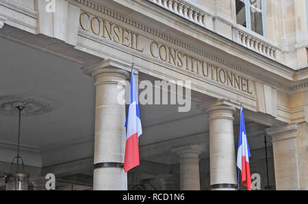 Conseil constitutionnel, rue Montpensier, Paris, France Banque D'Images