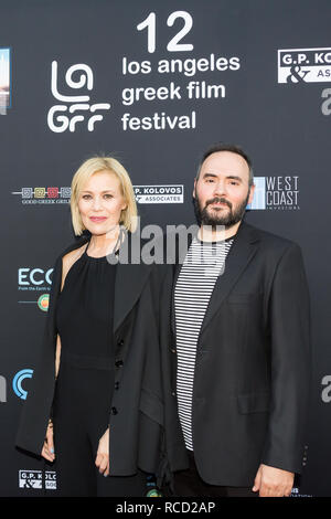 Los Angeles, USA. 06 Juin, 2018. Konstantina Michail (L) et Vasilis Christofilakis (R) arrivée à Los Angeles Greek Film Festival 2018. Banque D'Images