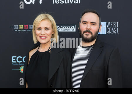 Los Angeles, USA. 06 Juin, 2018. Konstantina Michail (L) et Vasilis Christofilakis (R) arrivée à Los Angeles Greek Film Festival 2018. Banque D'Images