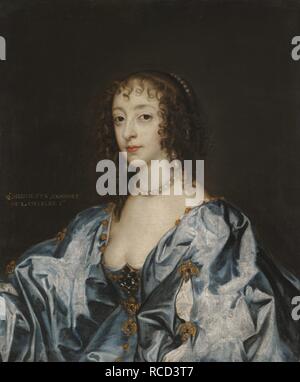 Portrait de la reine Henrietta Maria de France (1609-1669). Musée : collection privée. Auteur : Van Dyck, Anthony. Banque D'Images