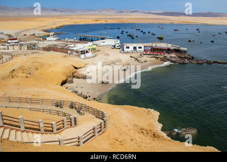 Réserve naturelle de Paracas, Lagunillas, Perù Banque D'Images