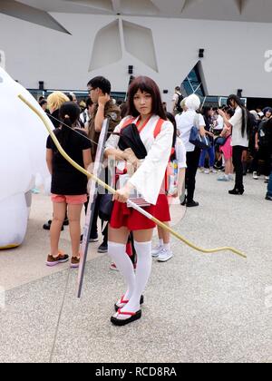 La flotte de porte-avions Akagi fille Cosplayeuse à FF26 20150829a. Banque D'Images