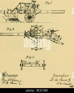 . Recueil d'outils agricoles, brevetée aux États-Unis de l'an 1789 à juillet 1881 ... Les machines agricoles ; les brevets. . Veuillez noter que ces images sont extraites de la page numérisée des images qui peuvent avoir été retouchées numériquement pour plus de lisibilité - coloration et l'aspect de ces illustrations ne peut pas parfaitement ressembler à l'œuvre originale.. Allen, James T. (James Titus) ; United States. Office des brevets. [New York, imprimé par J. C. von Arx Banque D'Images