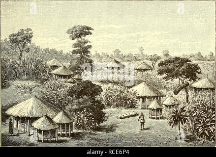 . Découverte des lacs Rudolf et Stefanie ; un récit du comte Samuel Teleki's explorer &AMP ; expédition de chasse dans l'Est de l'Afrique équatoriale en 1887 &AMP ; 1888. Demandes constantes pour rendre hommage à tous les 309 l'un des nombreux cours d'eau nous avons traversé, nous avons dû payer un peu d'hommage, chaque petite vallée ayant son propre Samaki, un fait qui a été le chef d'élément de difficulté dans notre voyage à travers le Kikuyu. Nous avons campé à la mi-journée sur une crête près de Utahaj's village, qui, comme d'habitude dans ce pays, est dans un bois. Notre Ridge, qui a été près de 115 pieds de haut, brusquement incliné vers le bas d'un ruisseau avec une aussi noble hill sur th Banque D'Images