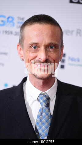 Mackenzie Crook arrive au Collège Royal des Médecins de Londres pour l'â€Les écrivains Â™ Guild Awards Banque D'Images