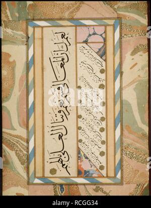 Album de calligraphies dont la poésie et les traditions prophétiques (Hadiths) Banque D'Images