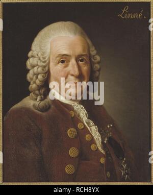 Portrait de Carl von Linné (1707-1778). Musée : Nationalmuseum de Stockholm. Auteur : ROSLIN, ALEXANDER. Banque D'Images