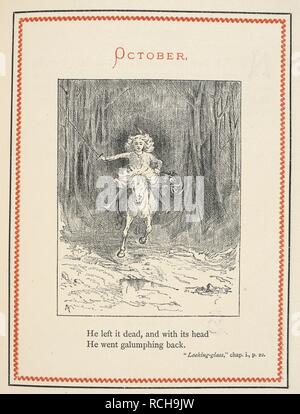 Octobre. Il l'a laissé mort, et avec sa tête. Il s galumping en arrière. Alice's Wonderland Anniversaire Livre. [Citations.] compilé par E. Stanley The Leathes d'Alice au Pays des Merveilles et de l'autre côté du miroir ... Illustré par J. P. M. London : Griffith et Farran, 1884. Source : 12354.h.15. Banque D'Images