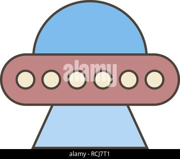 L'icône vecteur Ufo Illustration de Vecteur