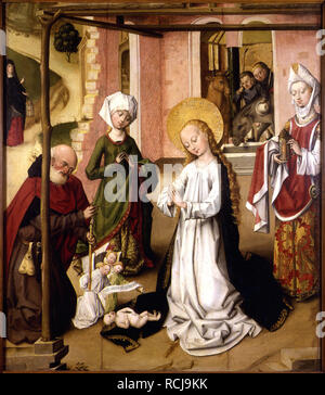 L'Adoration de l'Enfant Jésus. Musée : Petit Palais, Musée des Beaux-Arts de la Ville de Paris. Auteur : Maître du retable de Saint Barthélemy. Banque D'Images