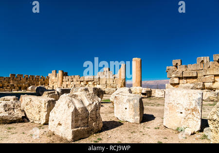 Ruines du temple de Jupiter à Baalbek, Liban Banque D'Images