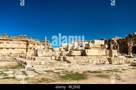 Ruines du temple de Jupiter à Baalbek, Liban Banque D'Images