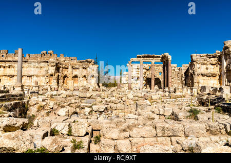 Ruines du temple de Jupiter à Baalbek, Liban Banque D'Images